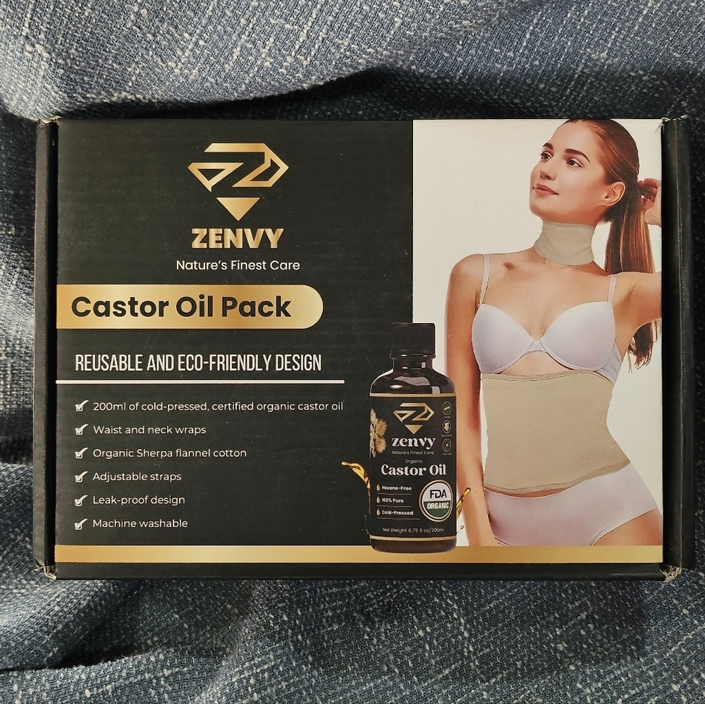 Organic Castor Oil Wrap Kit